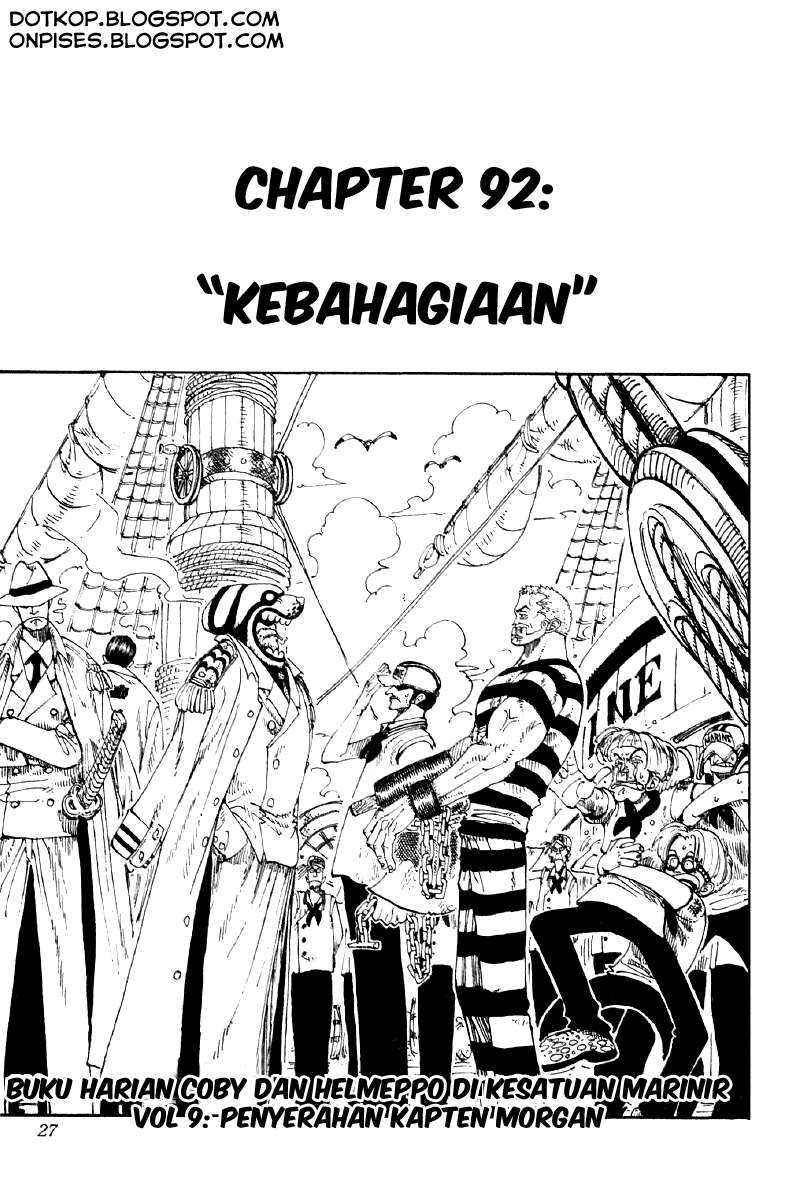 One Piece Chapter 92 - halaman 1