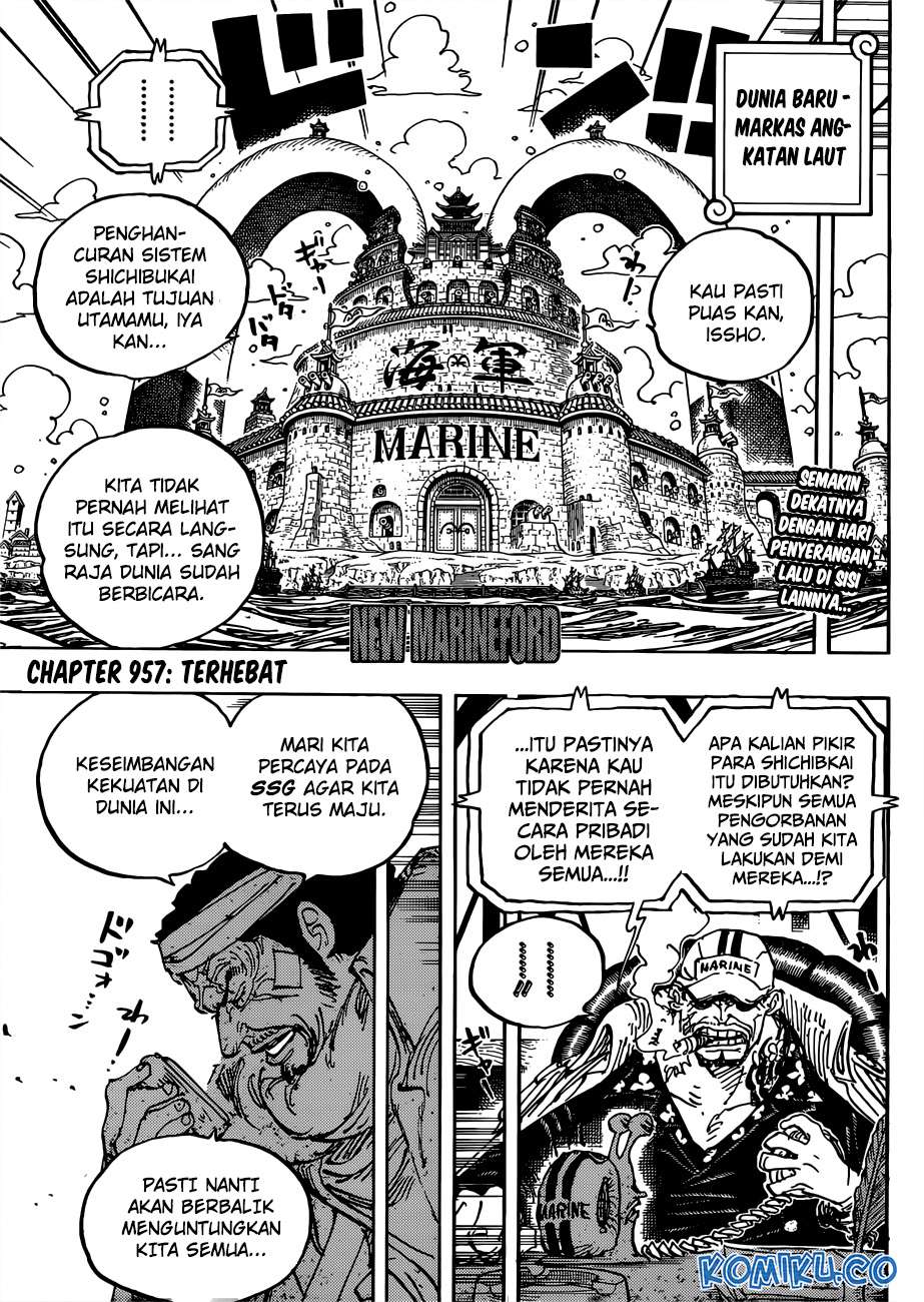 One Piece Chapter 957 - halaman 4