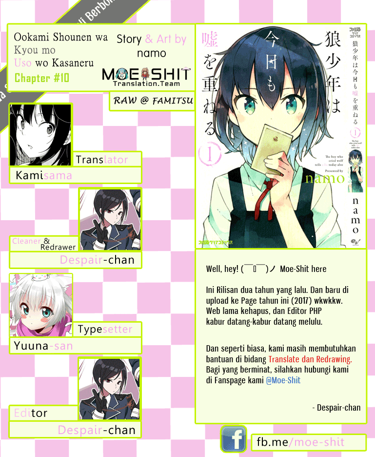 Ookami Shounen wa Kyou mo Uso wo Kasaneru Chapter 10 - halaman 29