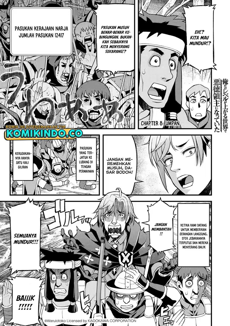 Ore dake Level ga Agaru Sekai de Akutoku Ryoushu ni Natteita Chapter 8 - halaman 2