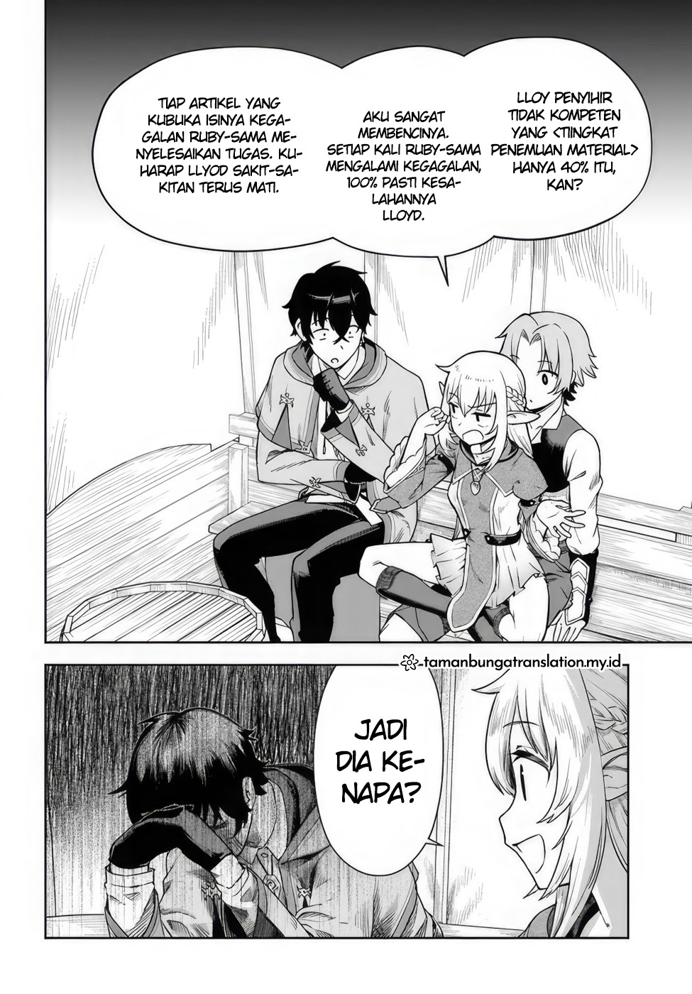 Ore Igai Daremo Saishu Dekinai Sozai nanoni "Sozai Saishuritsu ga Hikui" to Power Harassment suru Osananajimi Renkinjutsushi to Zetsuen shita Senzoku Madoushi, Henkyou no Machi de Slow Life wo Okuritai. Chapter 1 - halaman 34