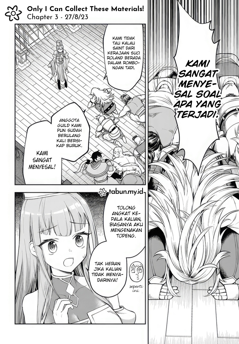 Ore Igai Daremo Saishu Dekinai Sozai nanoni "Sozai Saishuritsu ga Hikui" to Power Harassment suru Osananajimi Renkinjutsushi to Zetsuen shita Senzoku Madoushi, Henkyou no Machi de Slow Life wo Okuritai. Chapter 3 - halaman 4