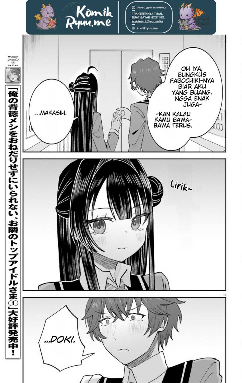 Ore no Haitoku Meshi o Onedari Sezu ni Irarenai, Otonari no Top Idol-sama Chapter 9 - halaman 17