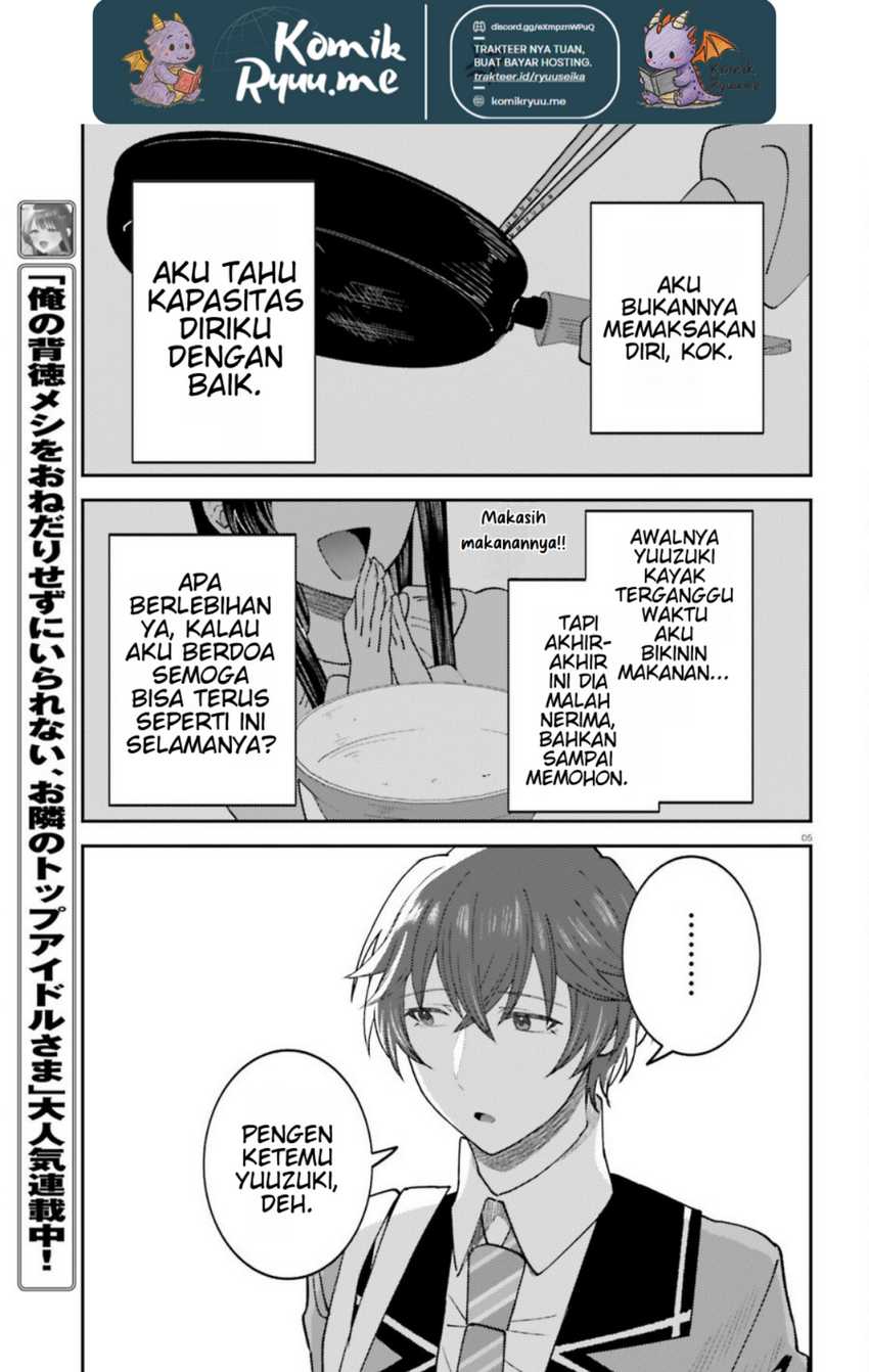 Ore no Haitoku Meshi o Onedari Sezu ni Irarenai, Otonari no Top Idol-sama Chapter 9 - halaman 3