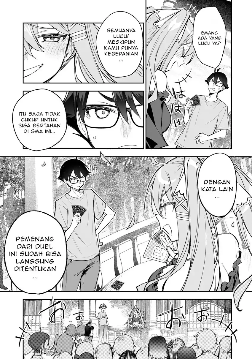 Ore wa Gakuen Zunou Battle no Ensyutsuka!: Jishou Mob ga Kage kara Egaku Saikyou Shujinkou Musou Scenario Chapter 2.2 - halaman 8