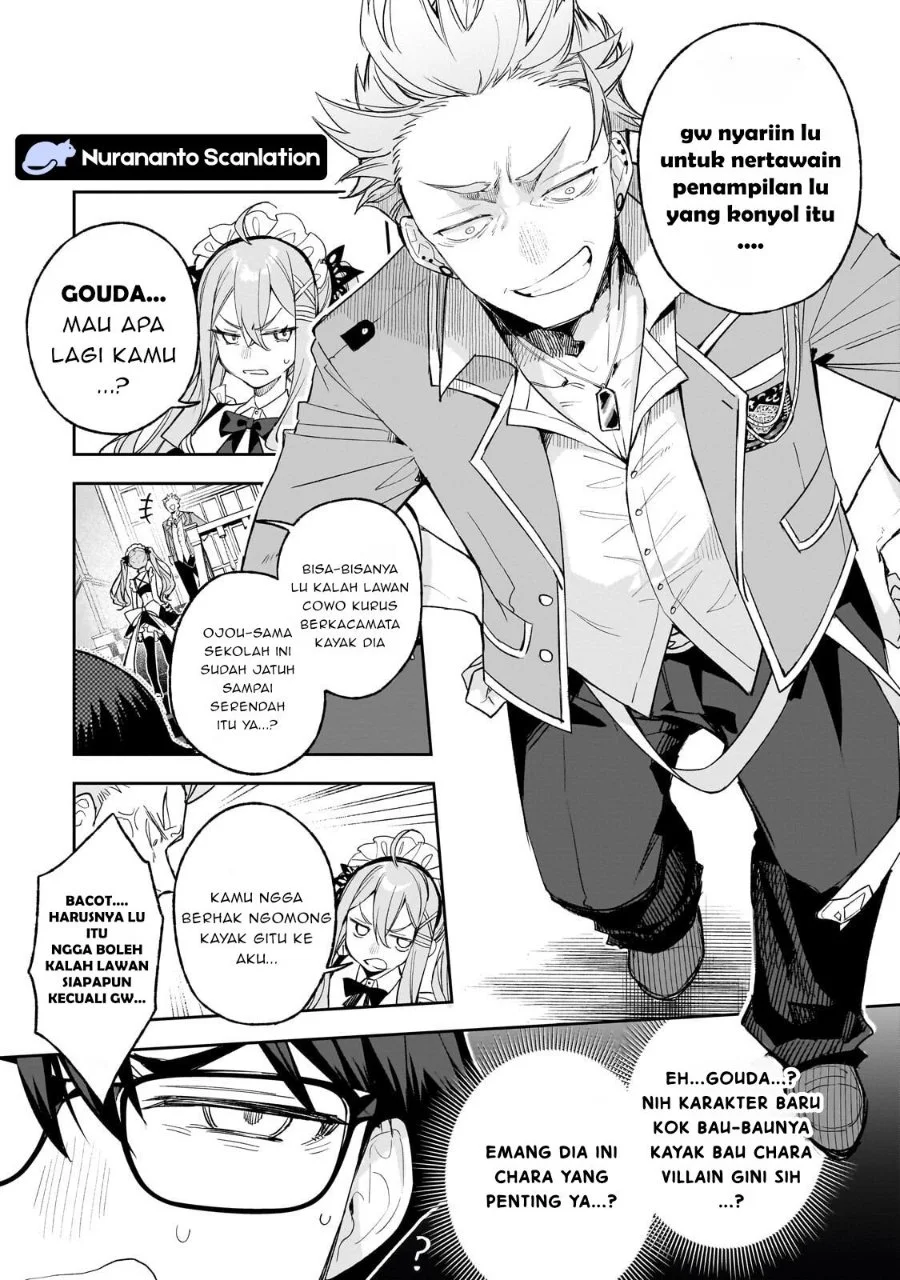 Ore wa Gakuen Zunou Battle no Ensyutsuka!: Jishou Mob ga Kage kara Egaku Saikyou Shujinkou Musou Scenario Chapter 4.3 - halaman 5