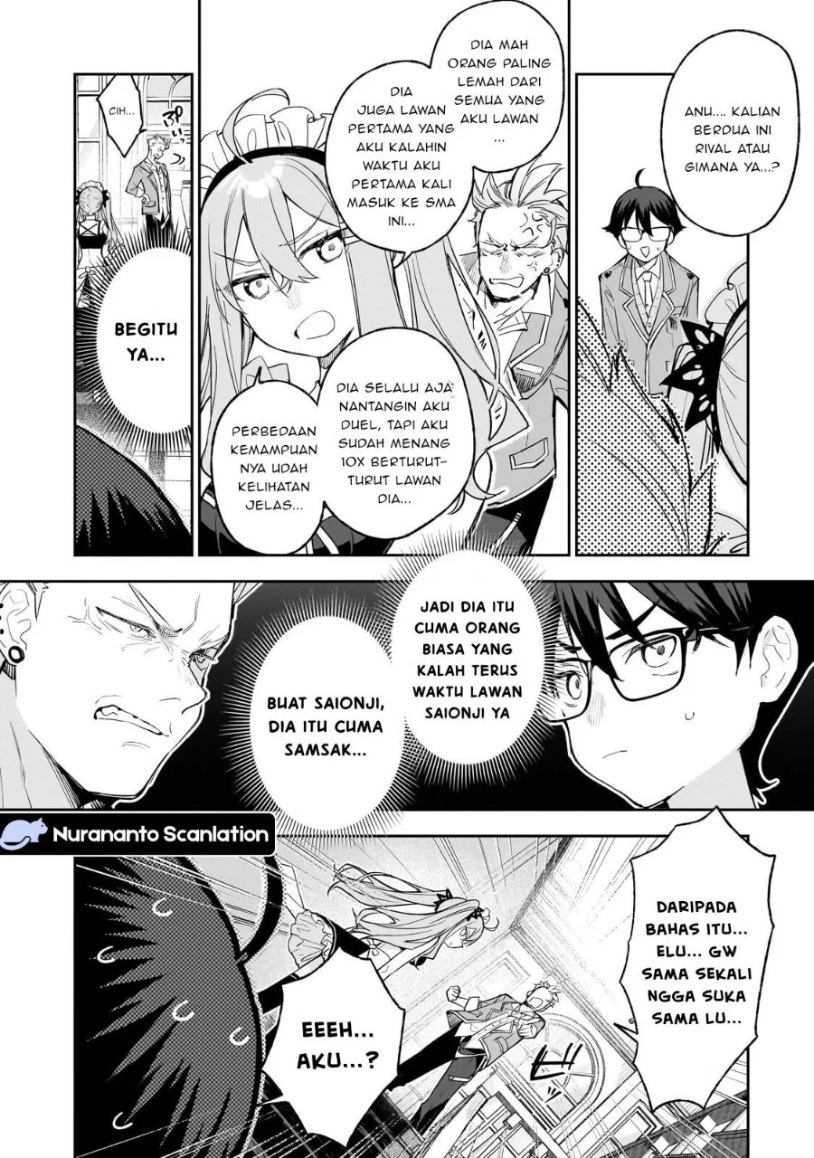 Ore wa Gakuen Zunou Battle no Ensyutsuka!: Jishou Mob ga Kage kara Egaku Saikyou Shujinkou Musou Scenario Chapter 4.3 - halaman 6