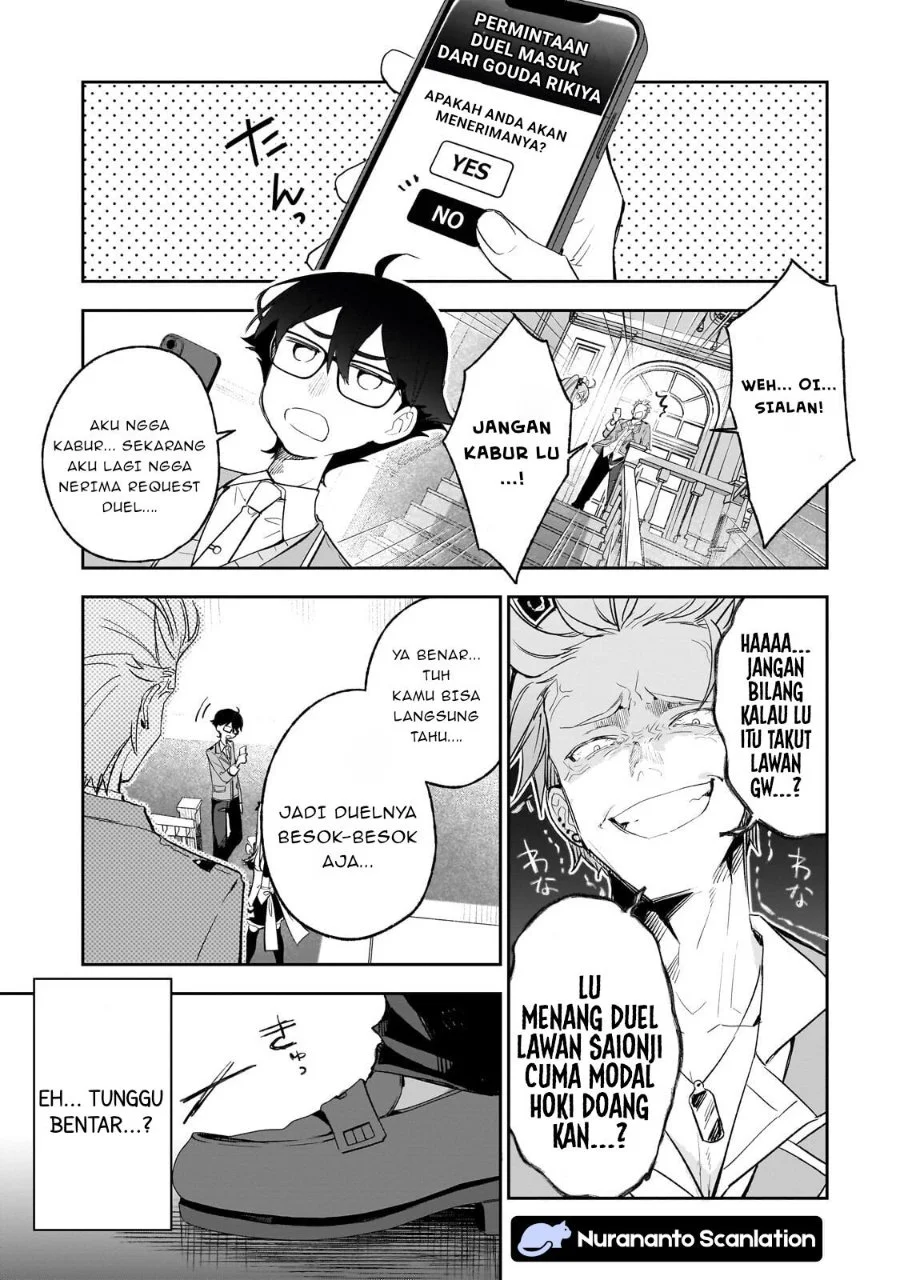 Ore wa Gakuen Zunou Battle no Ensyutsuka!: Jishou Mob ga Kage kara Egaku Saikyou Shujinkou Musou Scenario Chapter 4.3 - halaman 8
