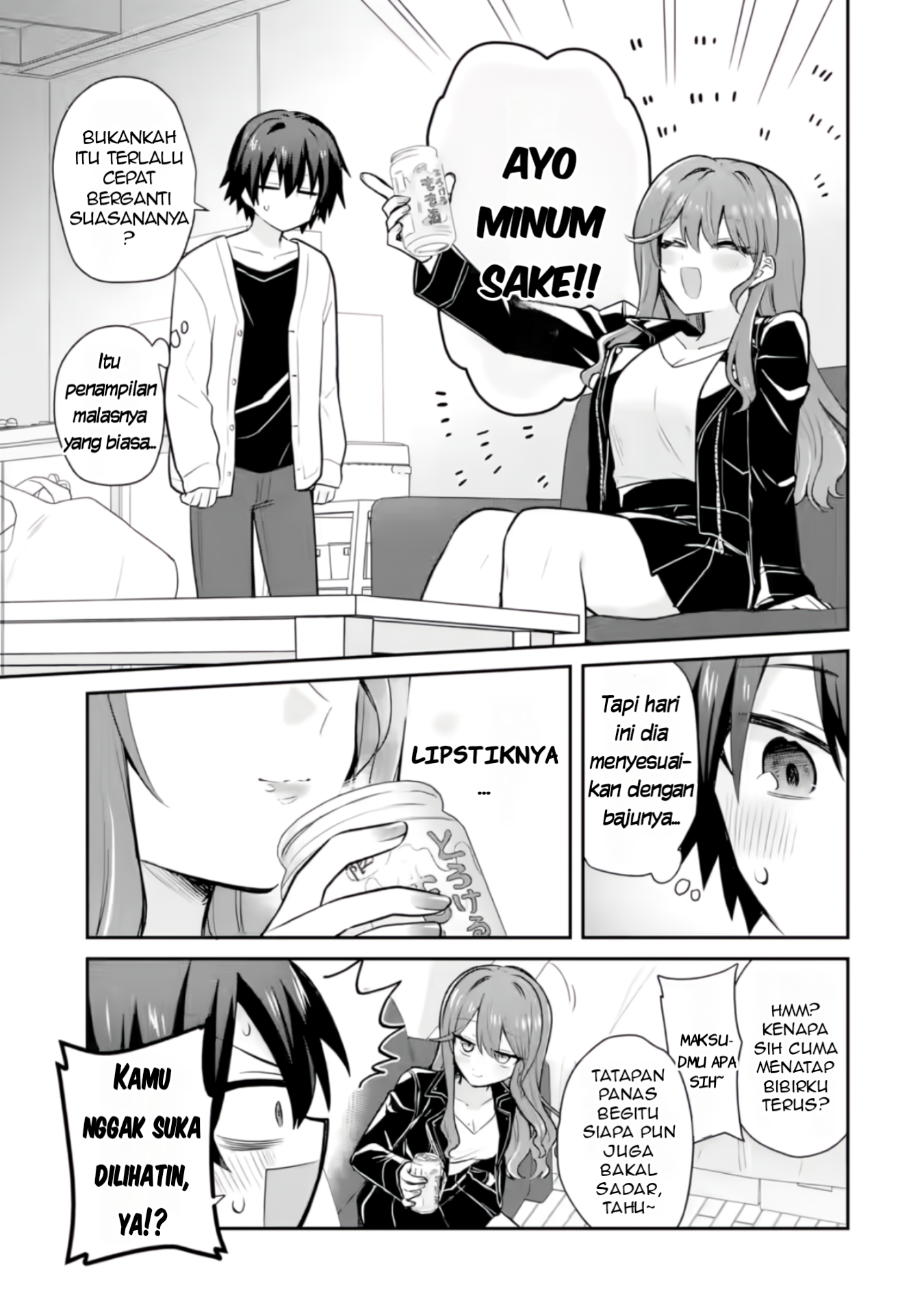 Osake to Senpai Kanojo to no Amaama Doukyo Love Comedy wa Hatachi ni Natte kara Chapter 2 - halaman 8