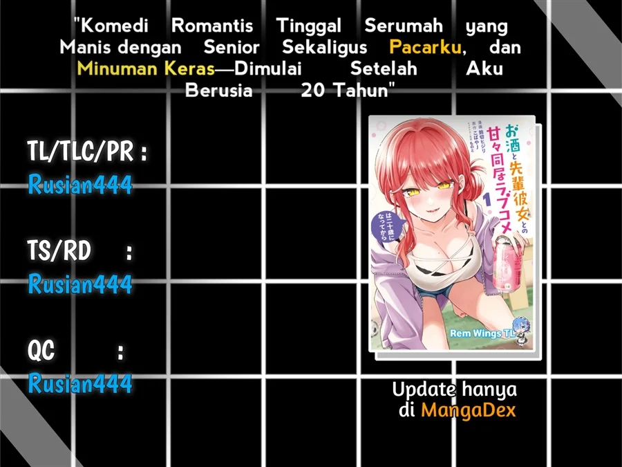 Osake to Senpai Kanojo to no Amaama Doukyo Lovecome wa Nijuusai ni Natte kara Chapter 4.5 - halaman 1