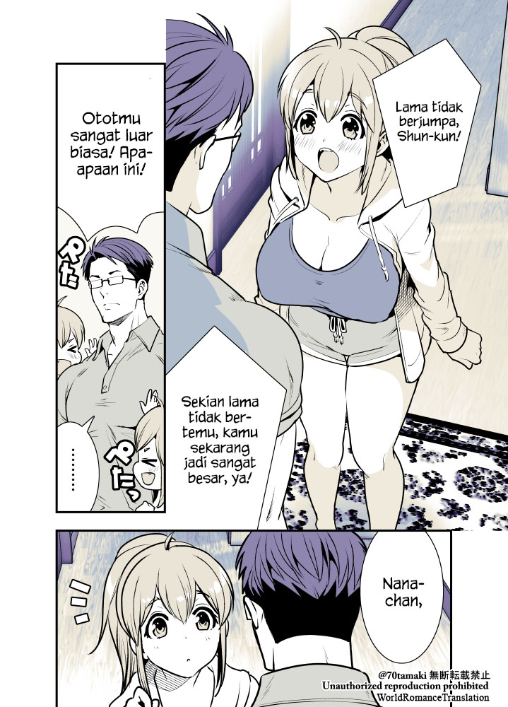 Osananajimi ga Hisabisa ni Saikai shitara Otagai Kyonyuu ni Natteta Chapter 1 - halaman 4
