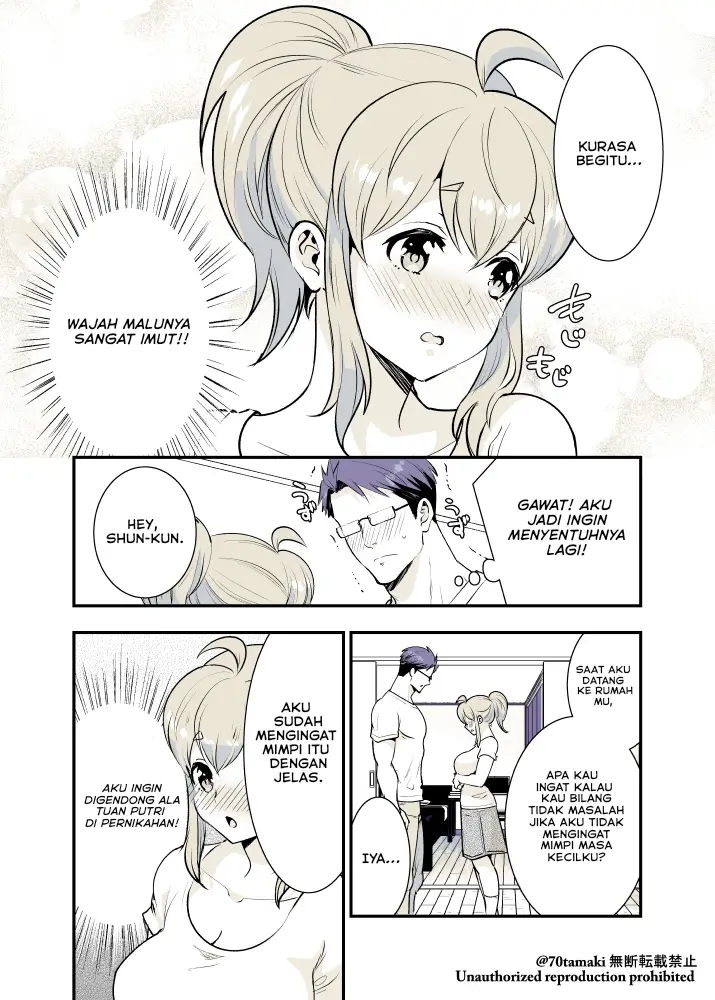 Osananajimi ga Hisabisa ni Saikai shitara Otagai Kyonyuu ni Natteta Chapter 18 - halaman 7