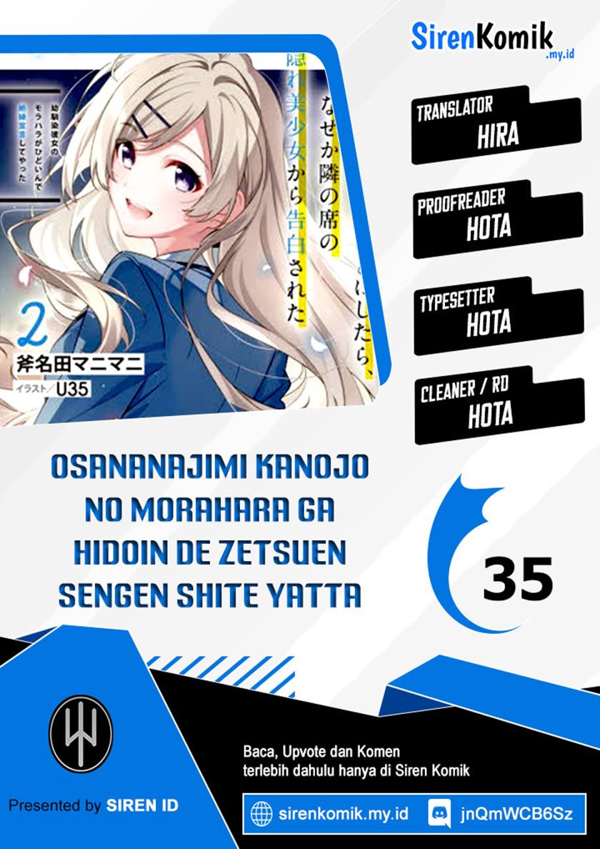 Osananajimi Kanojo no Morahara ga Hidoin de Zetsuen Sengen shite Yatta Chapter 35 - halaman 1