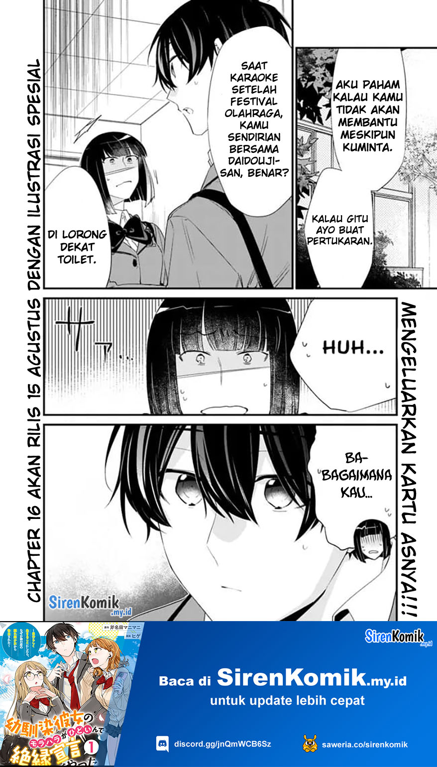 Osananajimi Kanojo no Morahara ga Hidoin de Zetsuen Sengen shite Yatta: Jibunrashiku Ikiru Koto ni Shitara, Nazeka Tonari no Seki no Kakure Bishoujo kara Kokuhaku sareta Chapter 15 - halaman 15