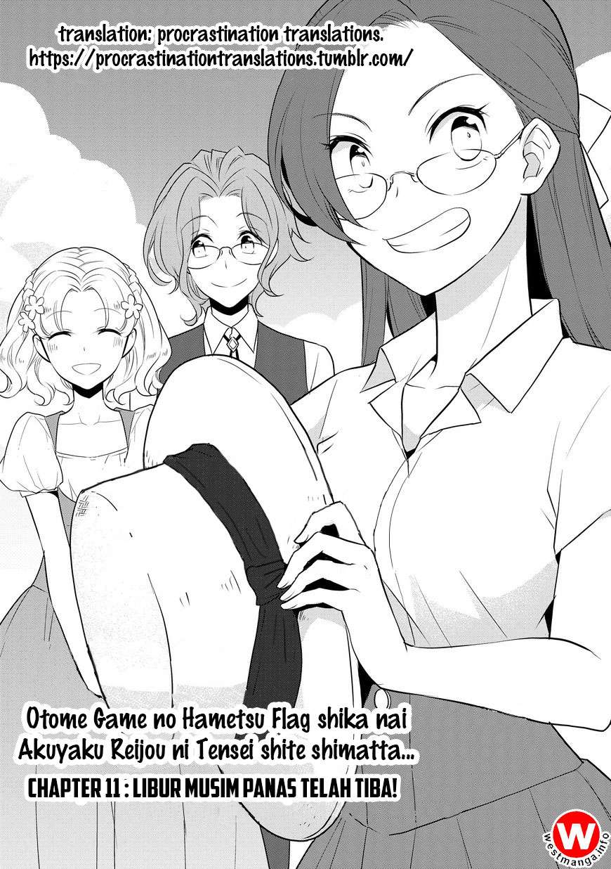 Otome Game no Hametsu Flag shika Nai Akuyaku Reijou ni Tensei shiteshimatta... Chapter 11 - halaman 1