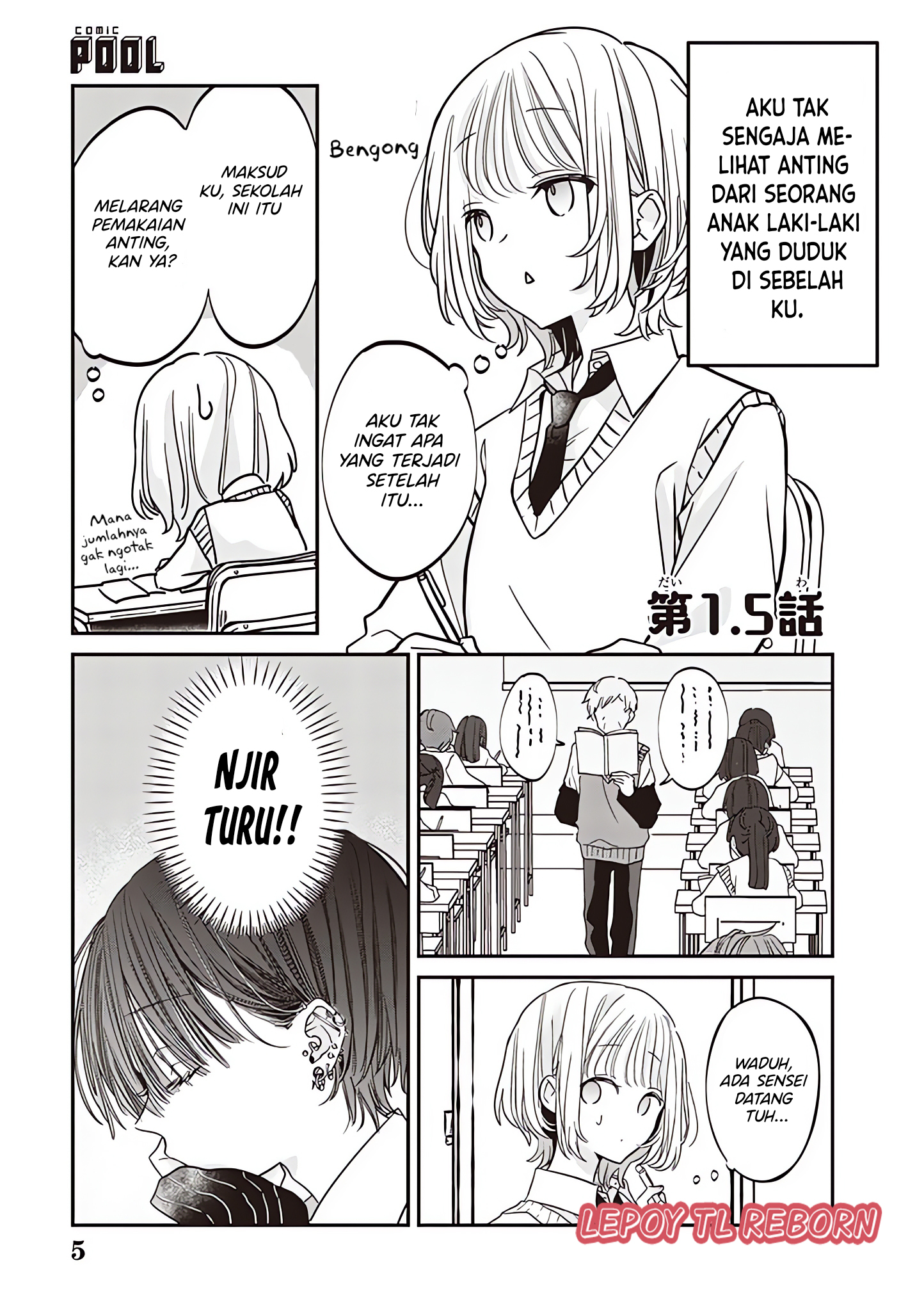 Otonashisou na Danshi no Tondemonai Himitsu wo Shitteshimatta Chapter 1.5 - halaman 1