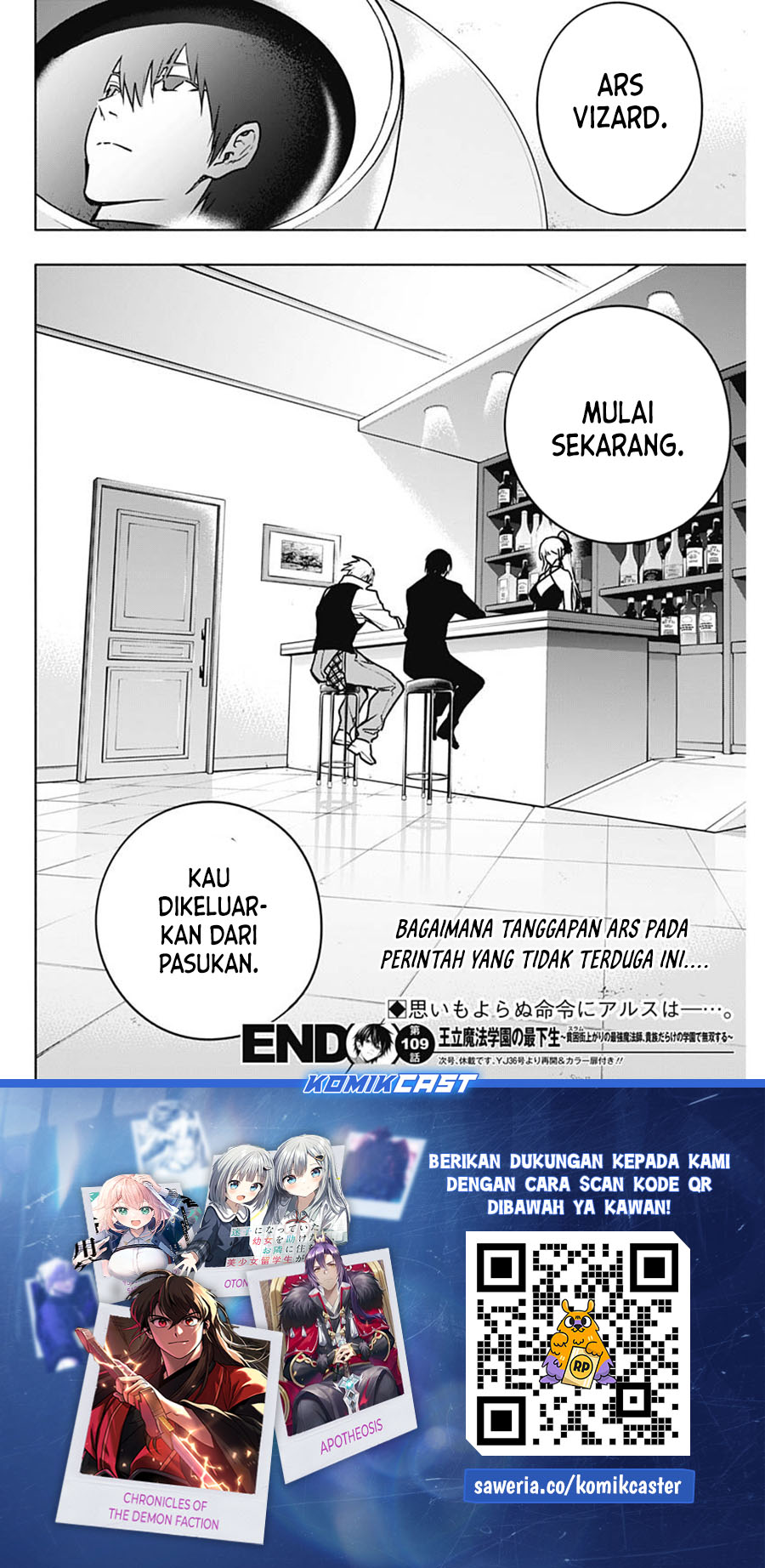 Ouritsu Mahou Gakuen no Saikasei: Slum Agari no Saikyou Mahoushi, Kizoku darake no Gakuen de Musou suru Chapter 109 - halaman 9