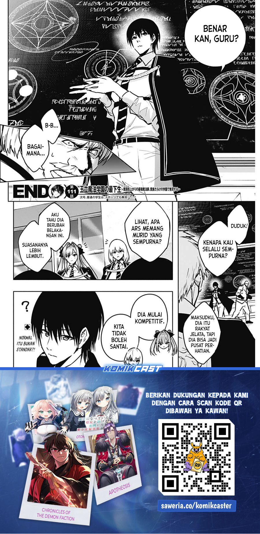 Ouritsu Mahou Gakuen no Saikasei: Slum Agari no Saikyou Mahoushi, Kizoku darake no Gakuen de Musou suru Chapter 111 - halaman 9