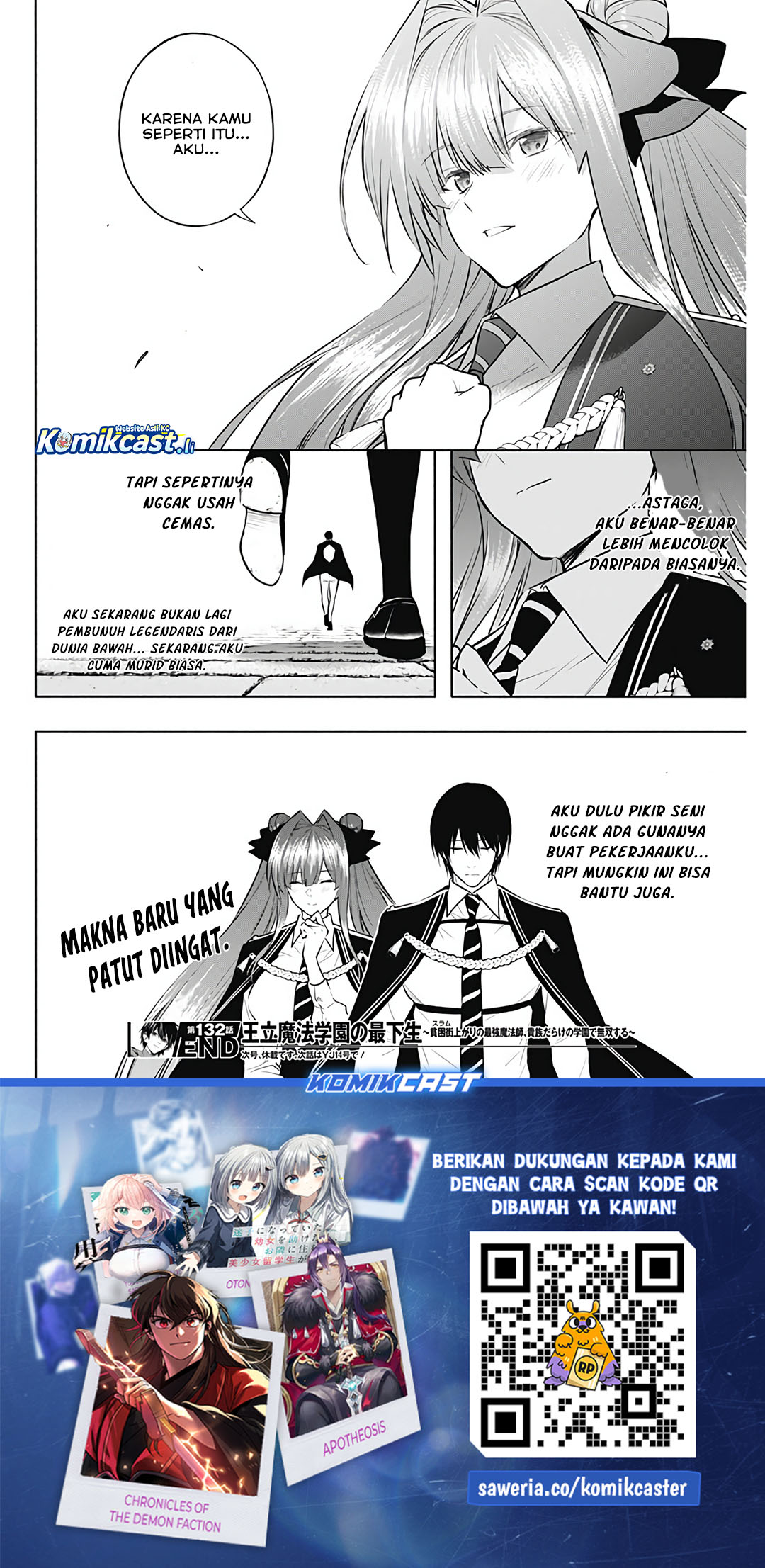 Ouritsu Mahou Gakuen no Saikasei: Slum Agari no Saikyou Mahoushi, Kizoku darake no Gakuen de Musou suru Chapter 132 - halaman 9