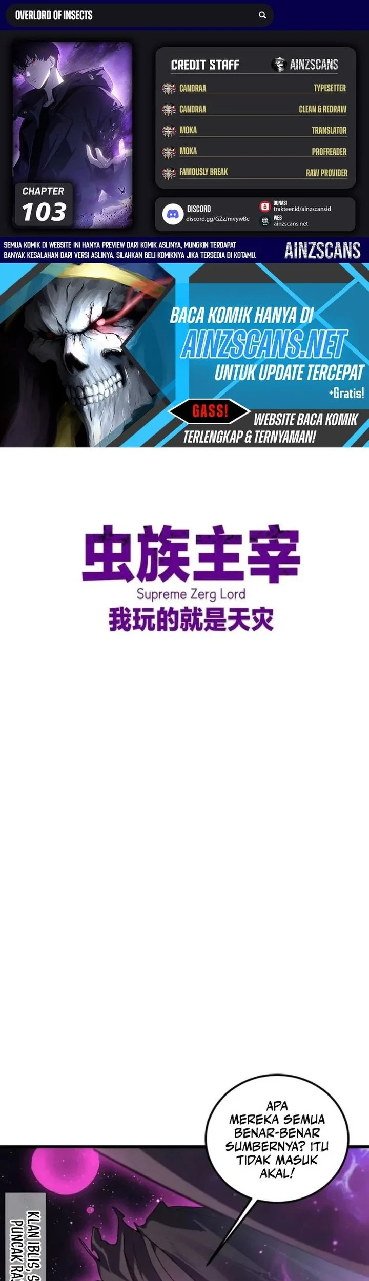 Overlord of Insects Chapter 103 - halaman 1