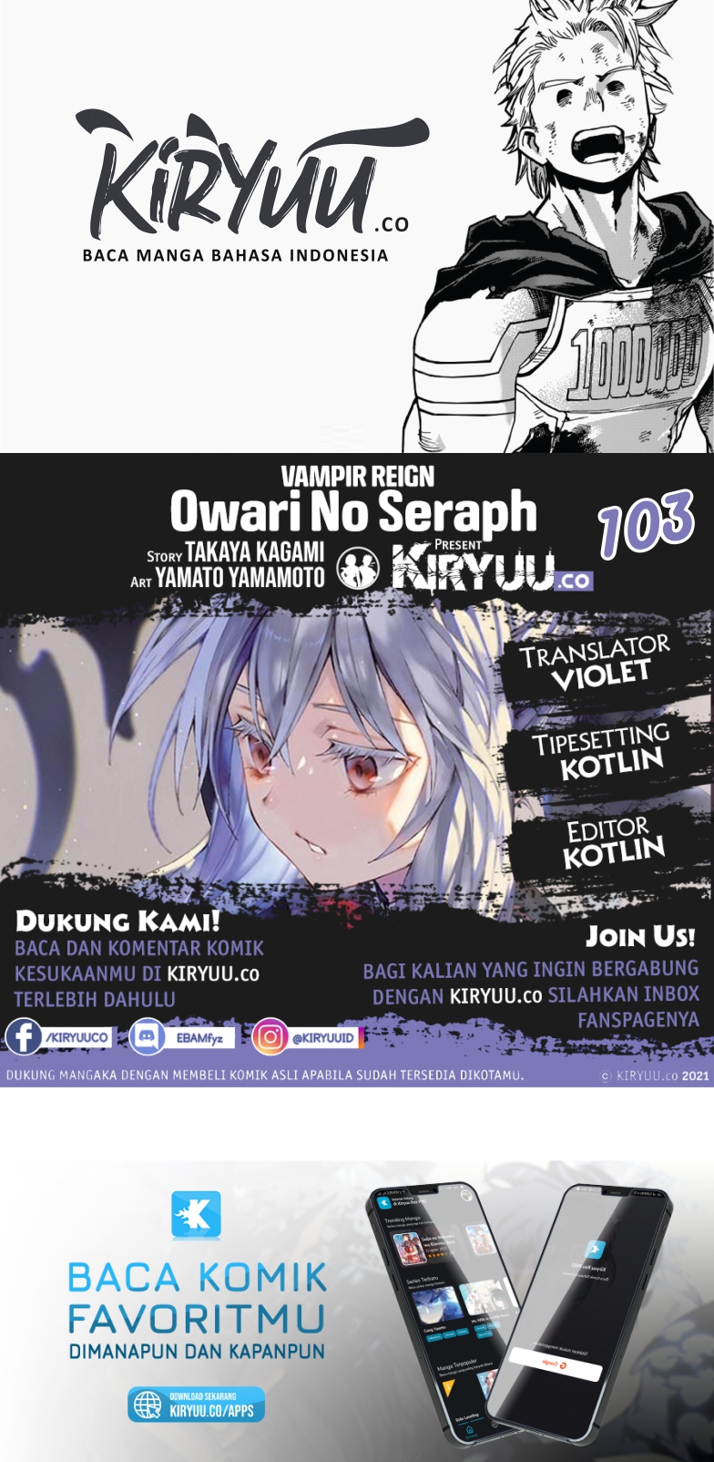 Owari no Seraph Chapter 103 - halaman 1