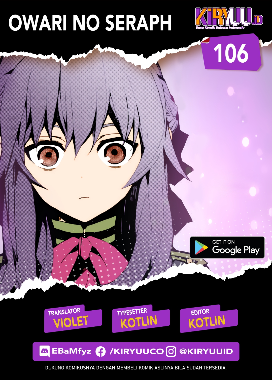 Owari no Seraph Chapter 106 - halaman 1