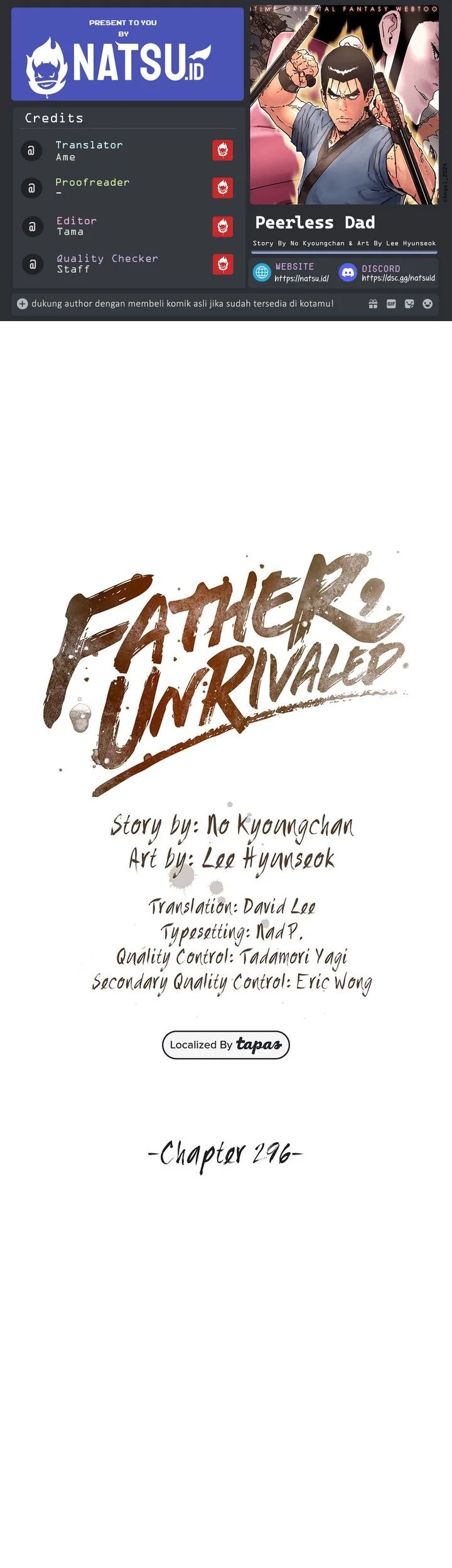 Peerless Dad Chapter 296 - halaman 1