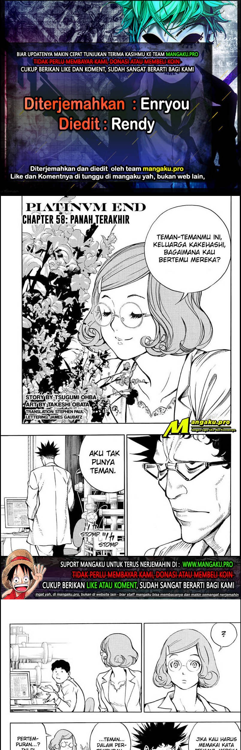 Platinum End Chapter 58.1 - halaman 1