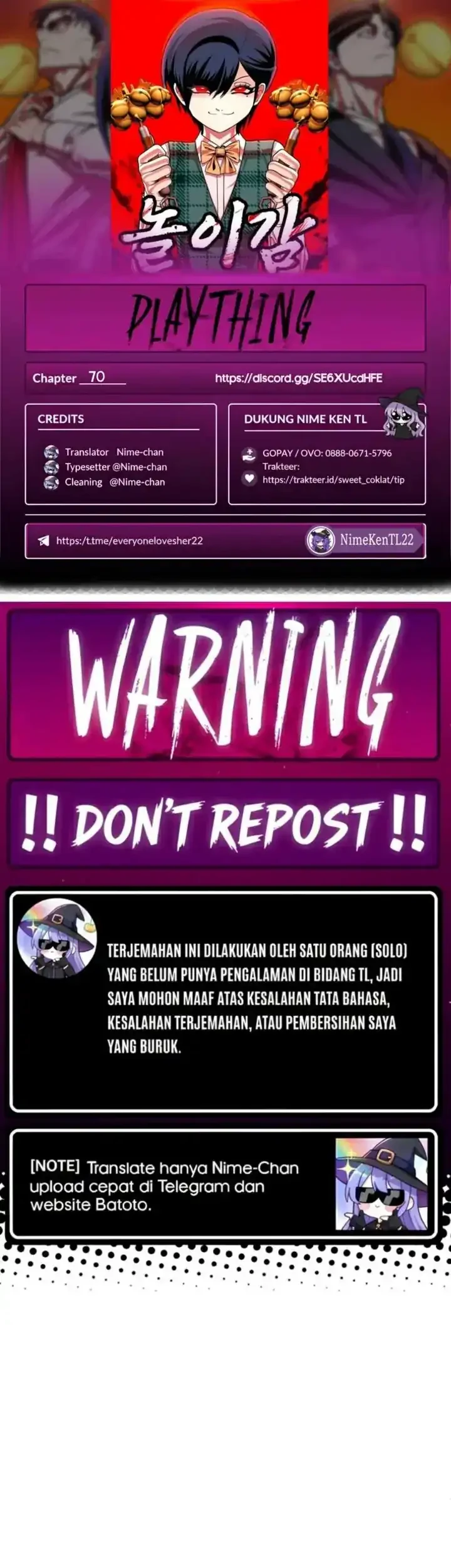 Plaything Chapter 70 - halaman 1