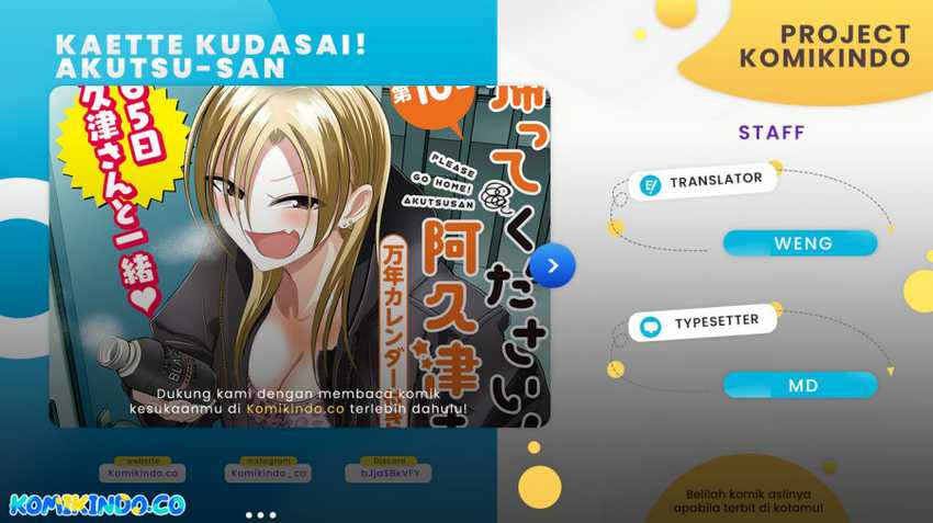 Please Go Home, Akutsu-san! Chapter 185 - halaman 1