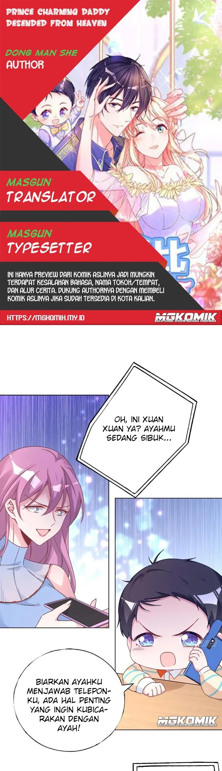 Prince charming daddy descended from heaven Chapter 72 - halaman 1
