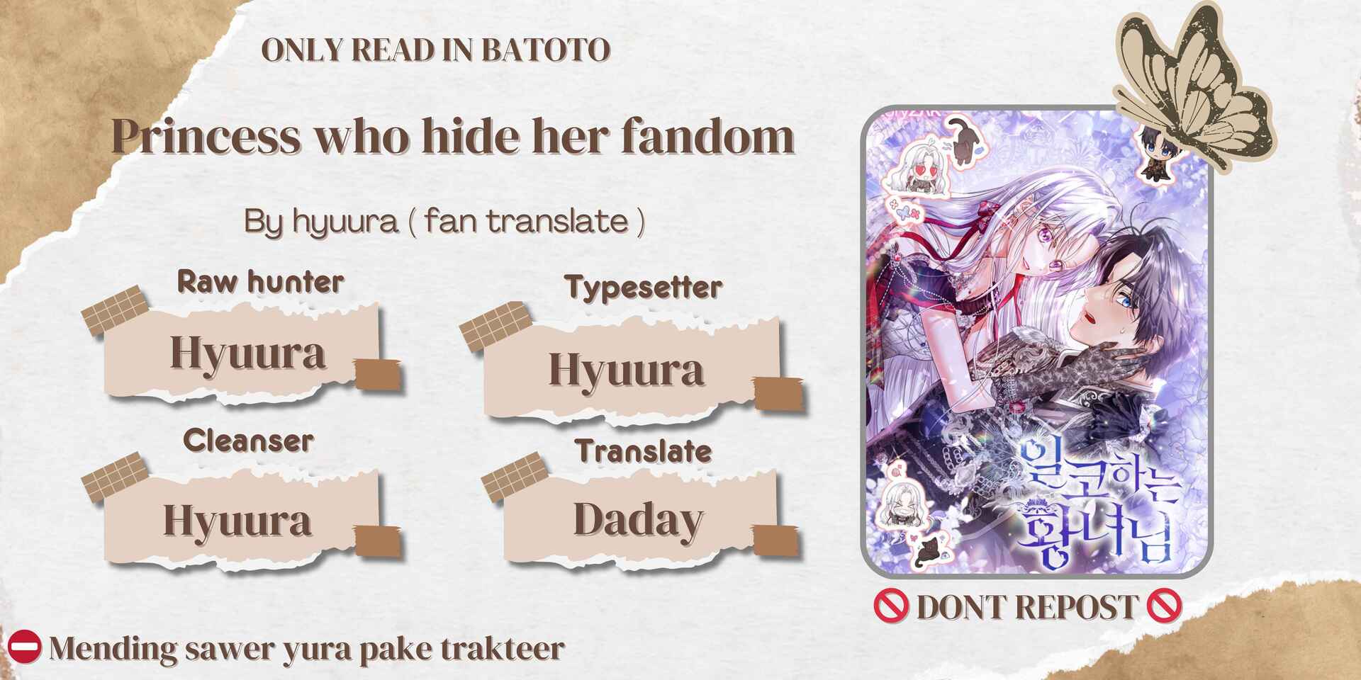 Princess Who Hides Her Fandom Chapter 38 - halaman 1