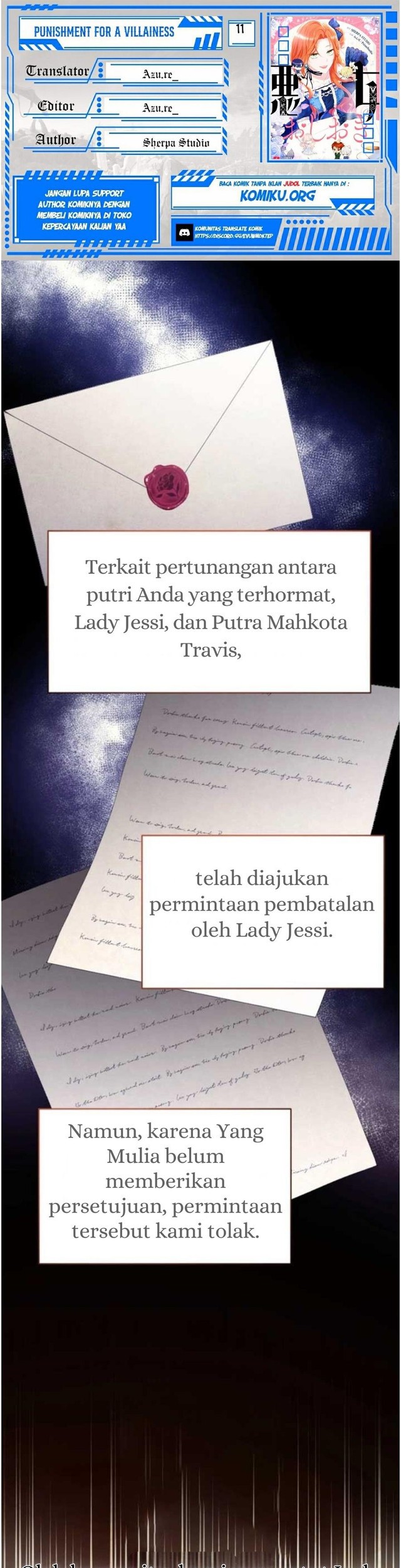 Punishment for a Villainess Chapter 11 - halaman 1