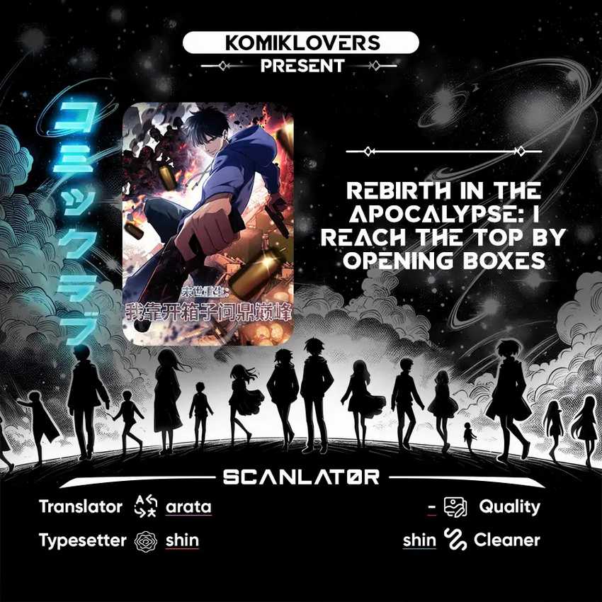Rebirth in the Apocalypse: I Reach the Top by Opening Boxes Chapter 1 - halaman 1