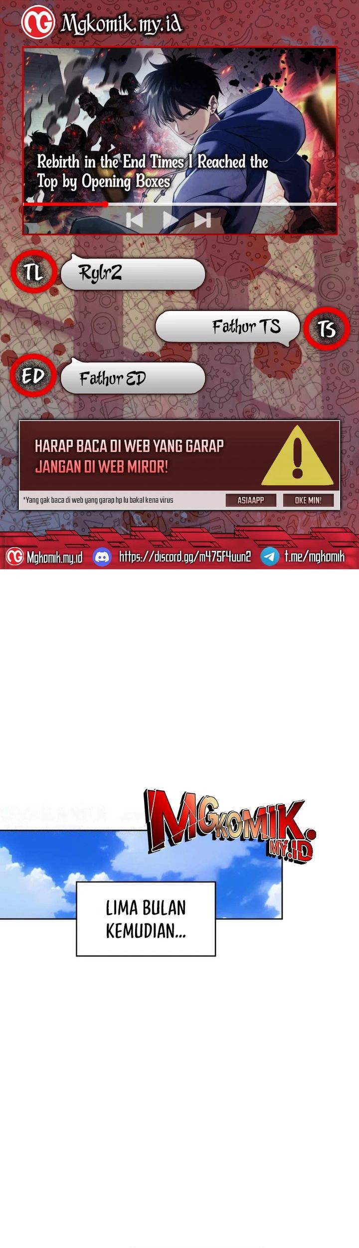 Rebirth in the Apocalypse: I Reach the Top by Opening Boxes Chapter 36 - halaman 1