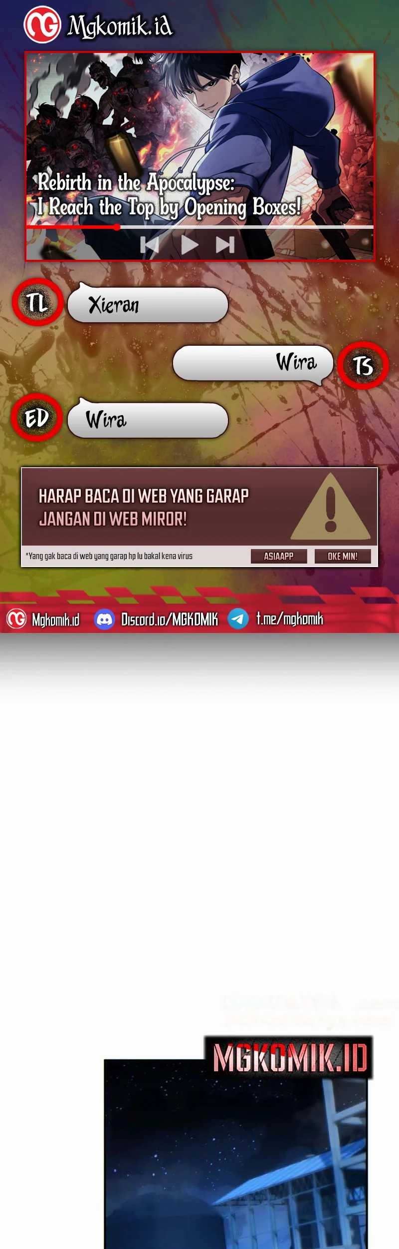 Rebirth in the Apocalypse: I Reach the Top by Opening Boxes Chapter 41 - halaman 1
