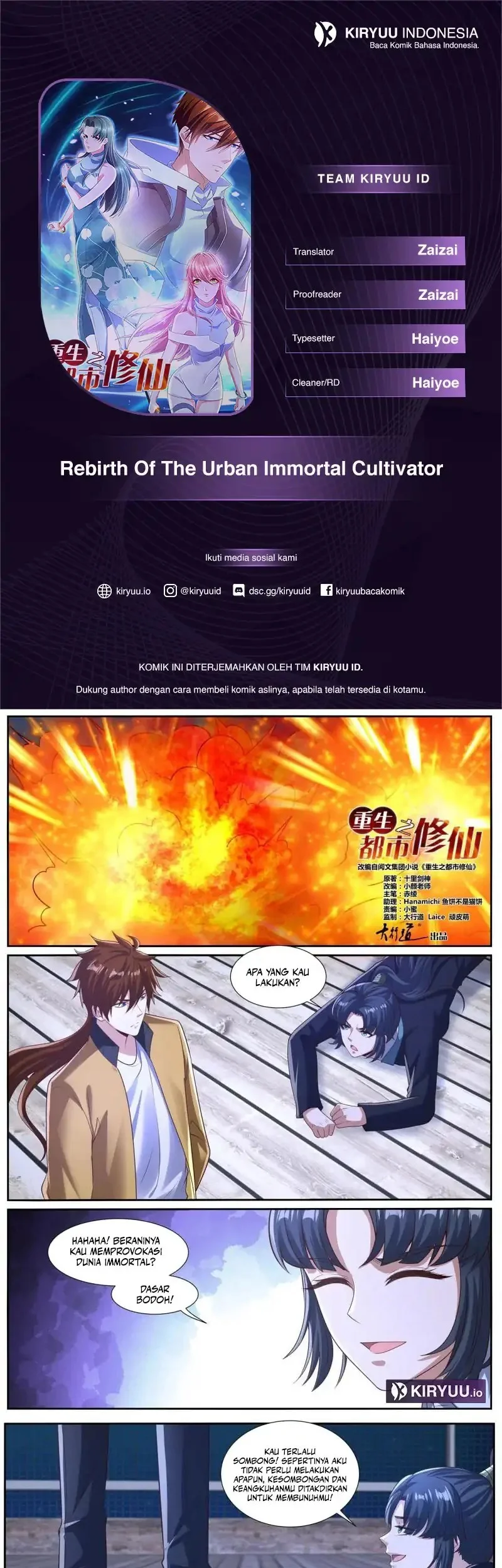 Rebirth Of The Urban Immortal Cultivator Chapter 1033 - halaman 1