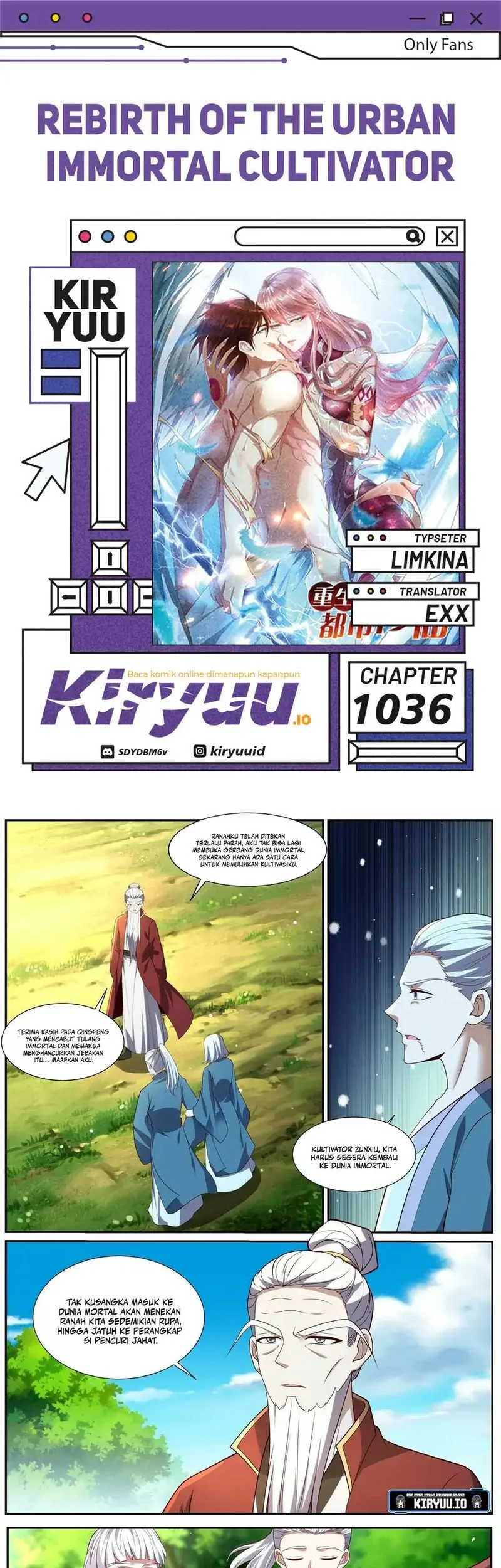 Rebirth Of The Urban Immortal Cultivator Chapter 1036 - halaman 1