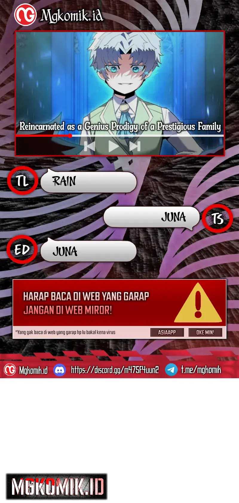 Reincarnated as a Genius Prodigy of a Prestigious Family Chapter 6 - halaman 1