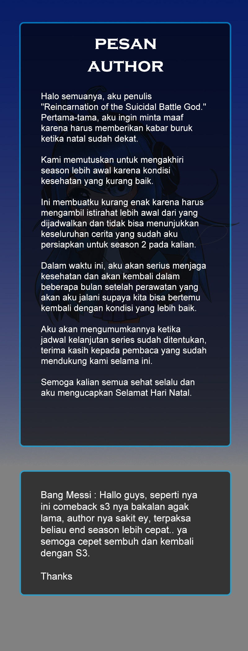 Reincarnation of the Suicidal Battle God Chapter 101.5 - halaman 1