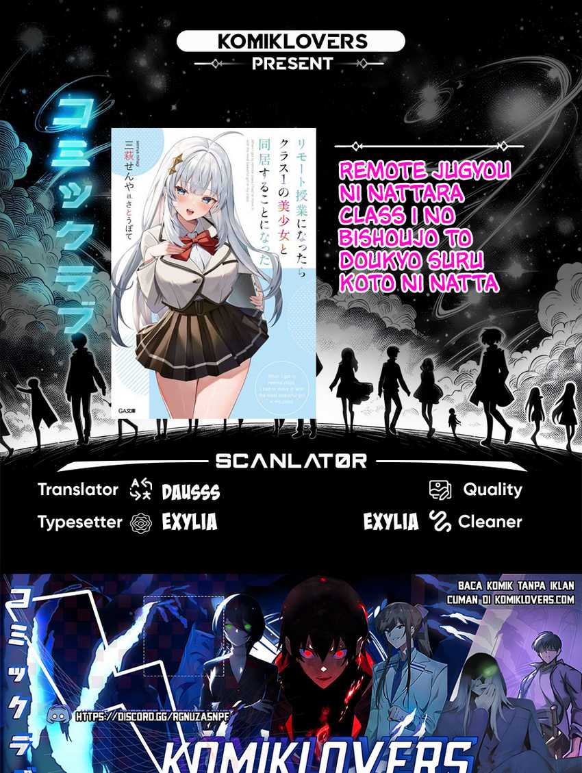 Remote Jugyou ni Nattara Class 1 no Bishoujo to Doukyo suru Koto ni Natta Chapter 1 - halaman 1