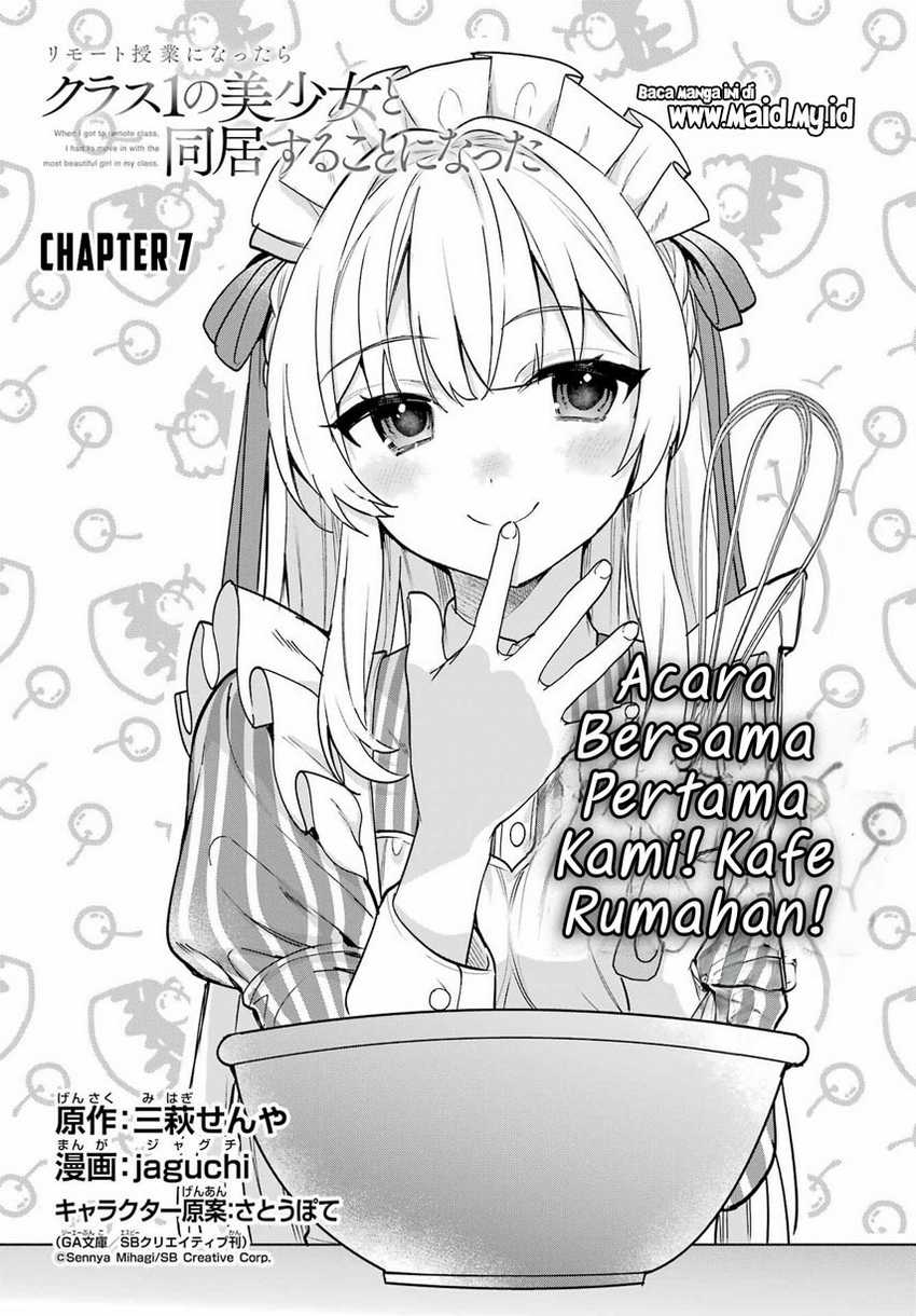 Remote Jugyou ni Nattara Class 1 no Bishoujo to Doukyo suru Koto ni Natta Chapter 7 - halaman 5