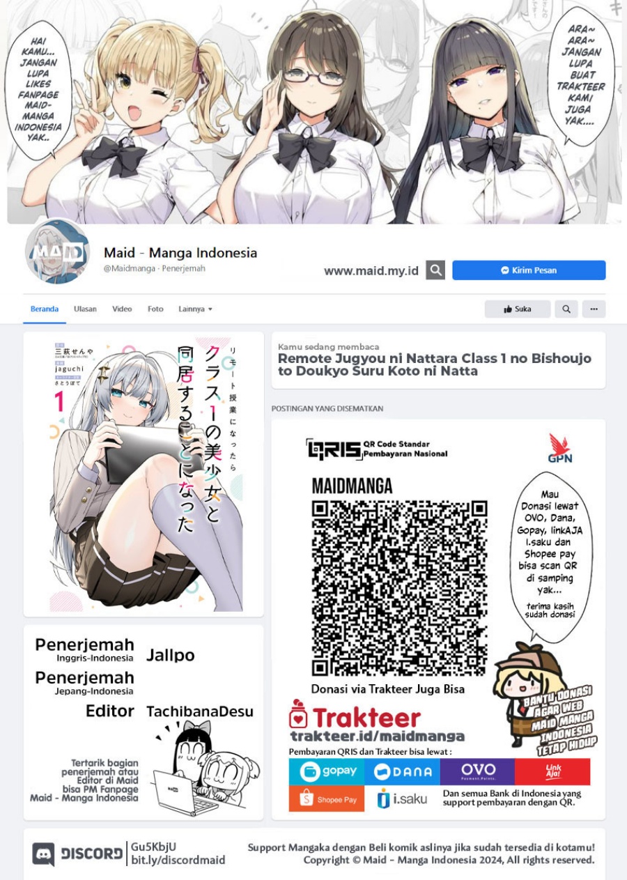 Remote Jugyou ni Nattara Class 1 no Bishoujo to Doukyo suru Koto ni Natta Chapter 8 - halaman 2