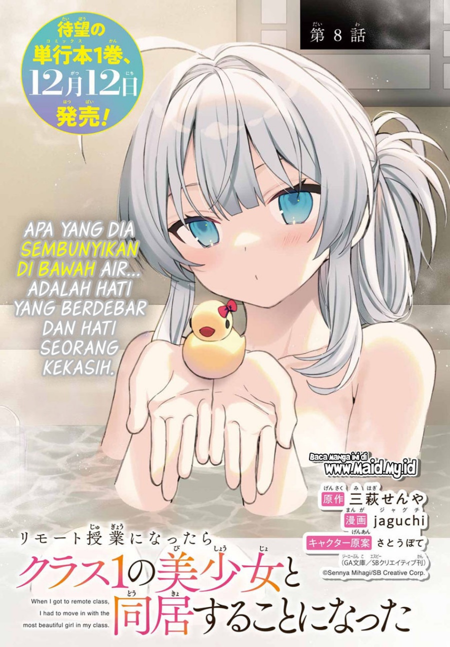 Remote Jugyou ni Nattara Class 1 no Bishoujo to Doukyo suru Koto ni Natta Chapter 8 - halaman 3