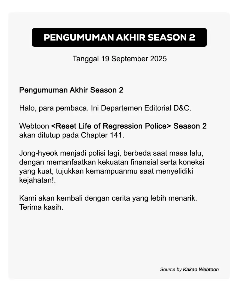 Reset Life of Regression Police Chapter 141 - halaman 51