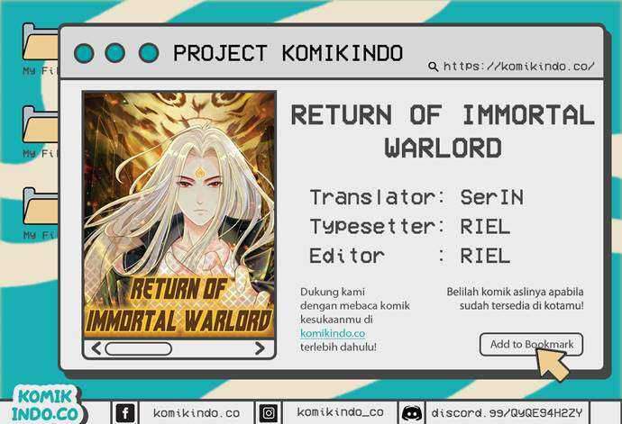 Return of Immortal Warlord Chapter 0 - halaman 1
