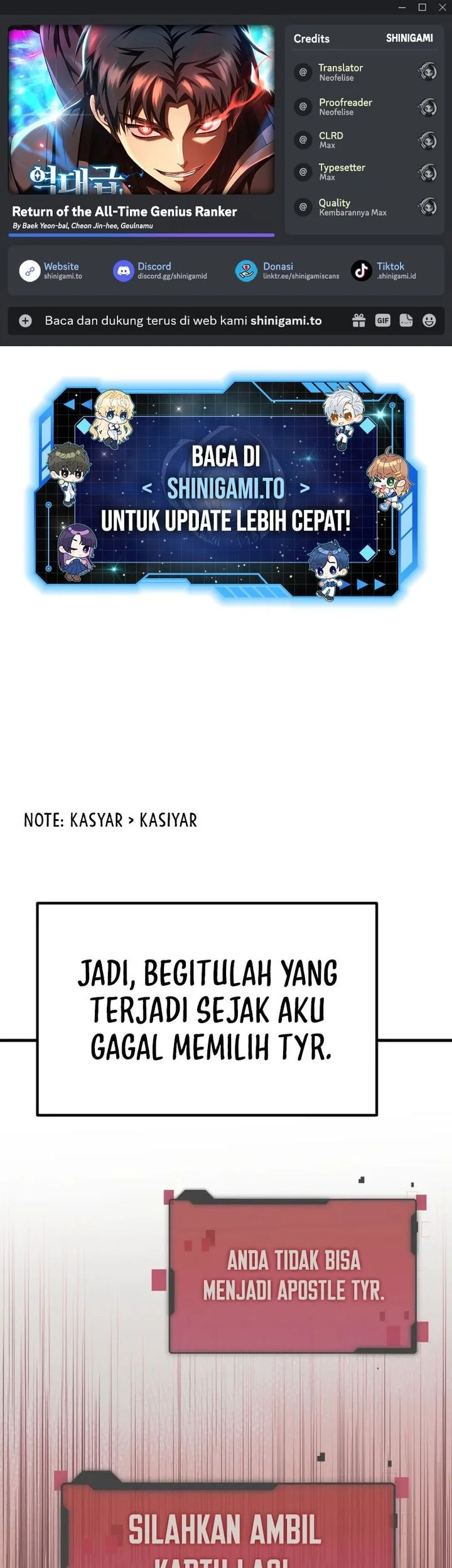 Return Of The All-Time Genius Ranker Chapter 22 - halaman 1