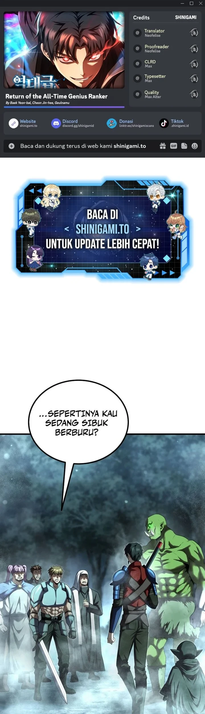 Return Of The All-Time Genius Ranker Chapter 29 - halaman 1