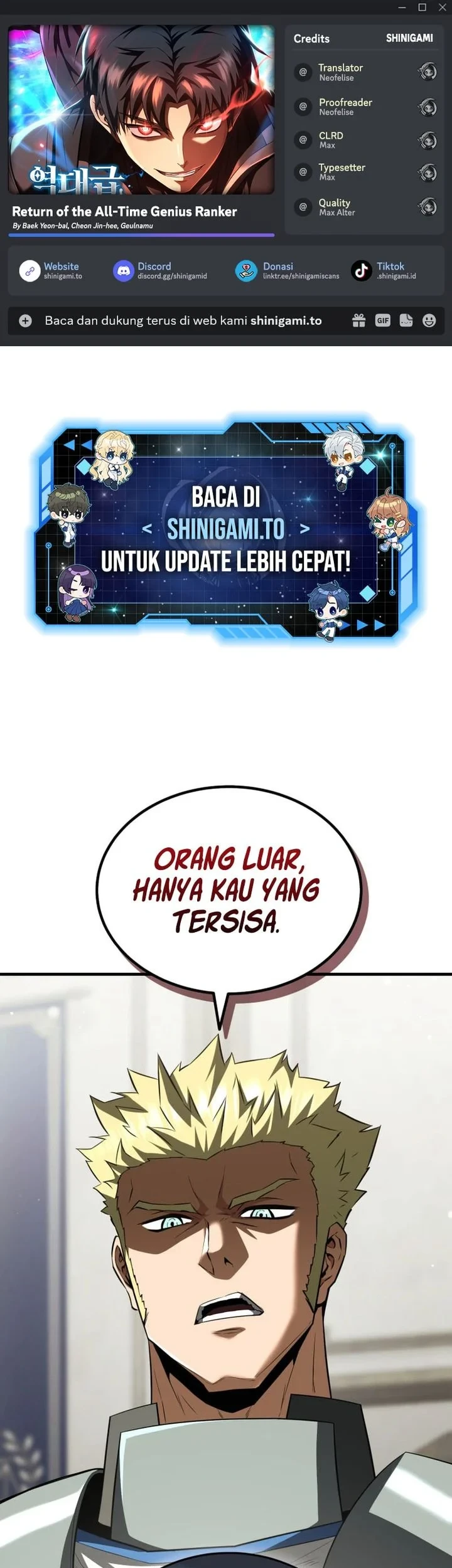 Return Of The All-Time Genius Ranker Chapter 34 - halaman 1