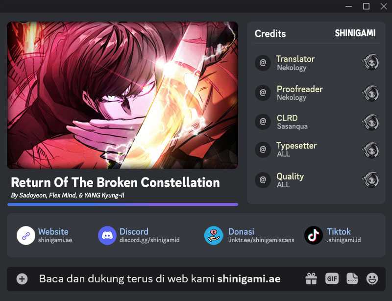 Return of the Broken Constellation Chapter 108 - halaman 1